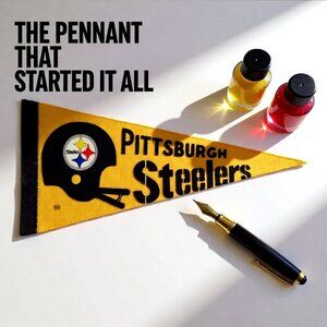 Pittsburgh Steelers Vintage 1960s-70's Mini Pennant Flag